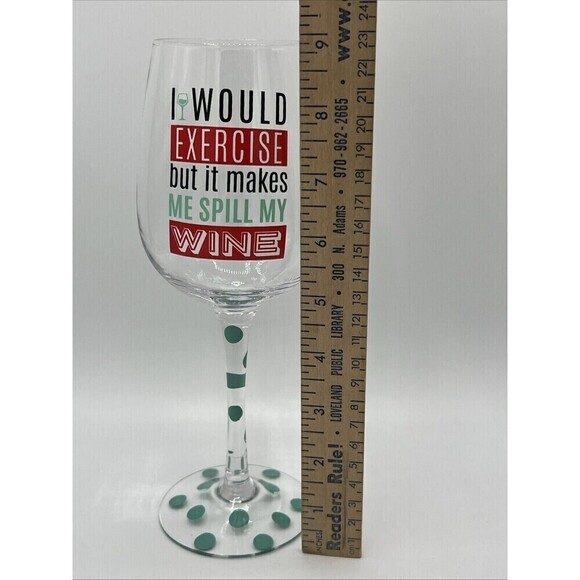 NO SPILLED WINE Wine Glass - Picture 4 of 6